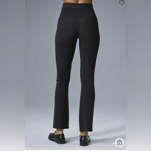 Alo Yoga Denim Knit High-Waist Flare Pants